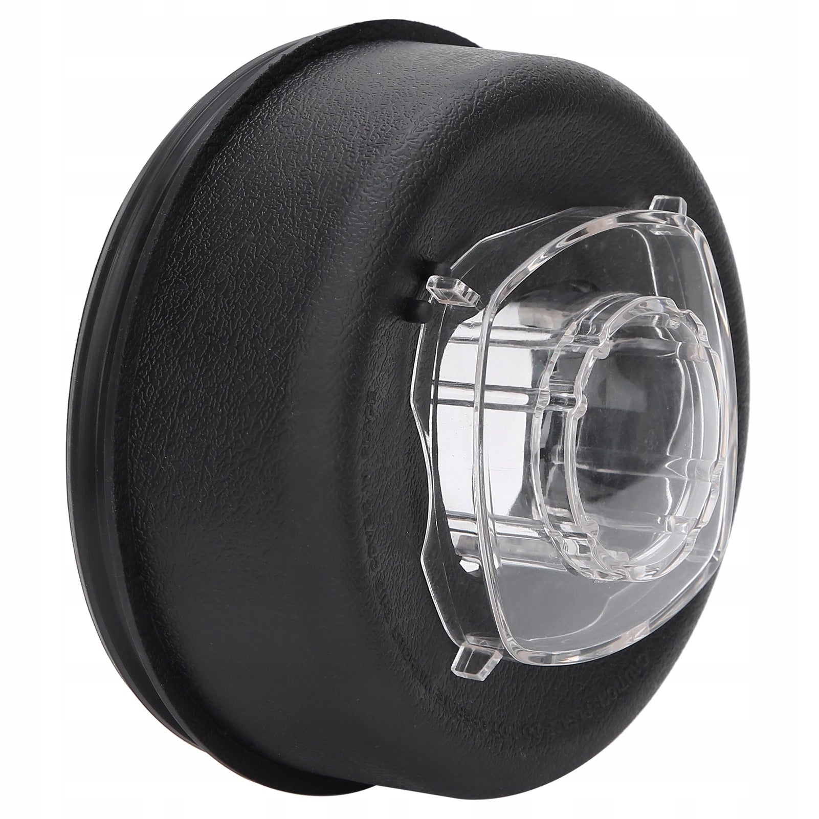 Top lid for juicer and blender with replaceable plugs. Parts Dominant color clear