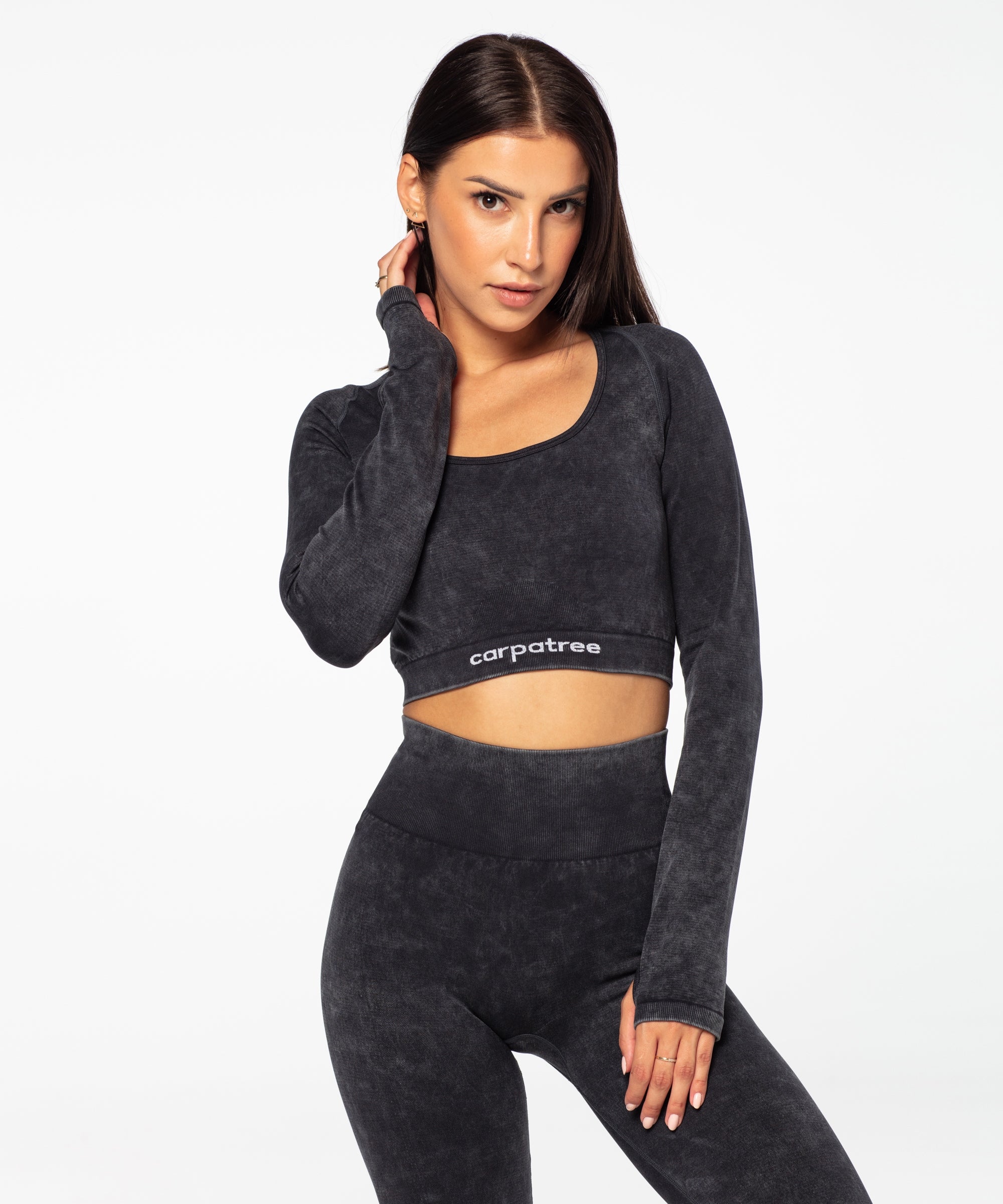 Sportinė liemenėlė moterims Carpatree Yasmine Seamless, juoda