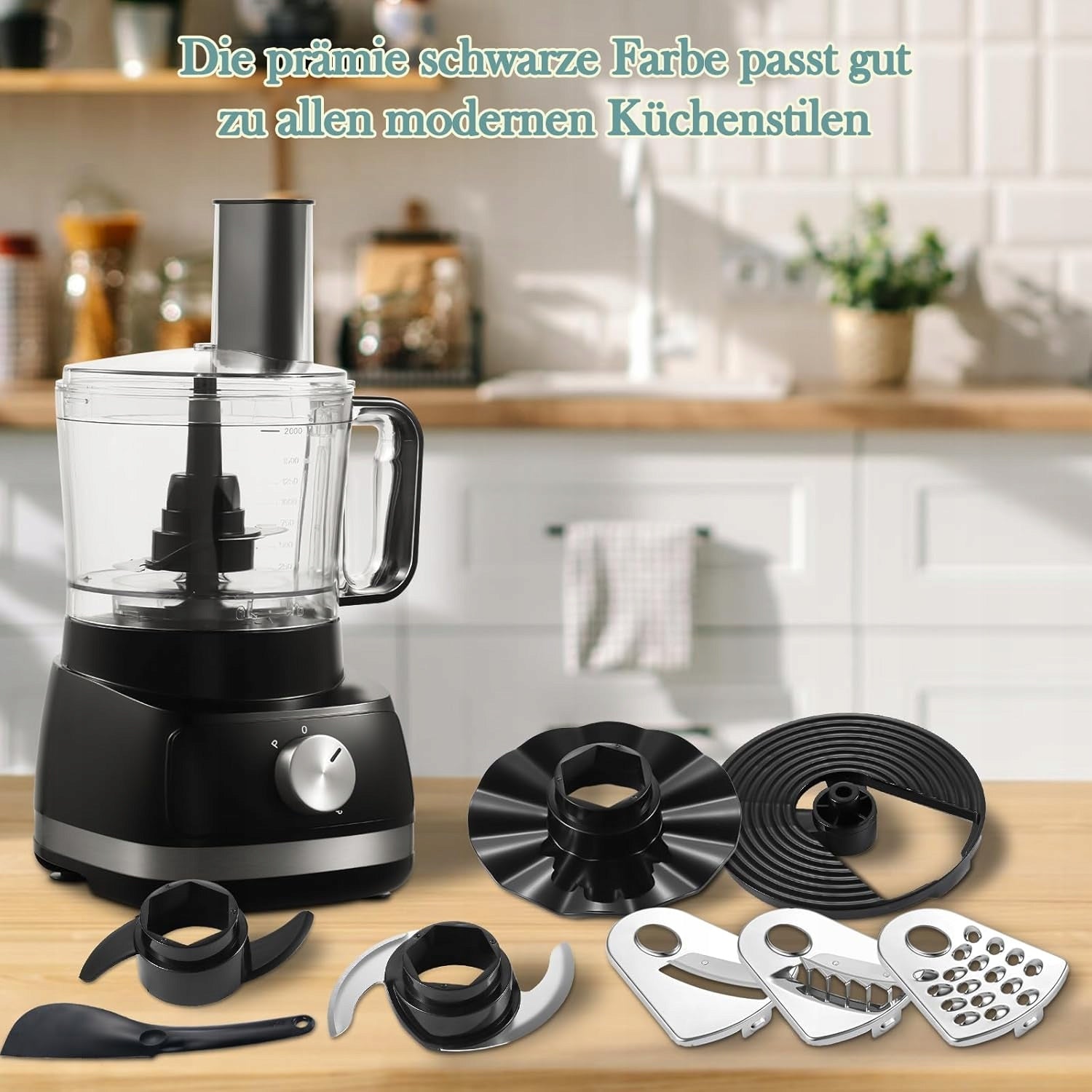 TopStrong 800W Multifunction Food Processor, 2L Food Processor, 6 in 1 Packaging status original