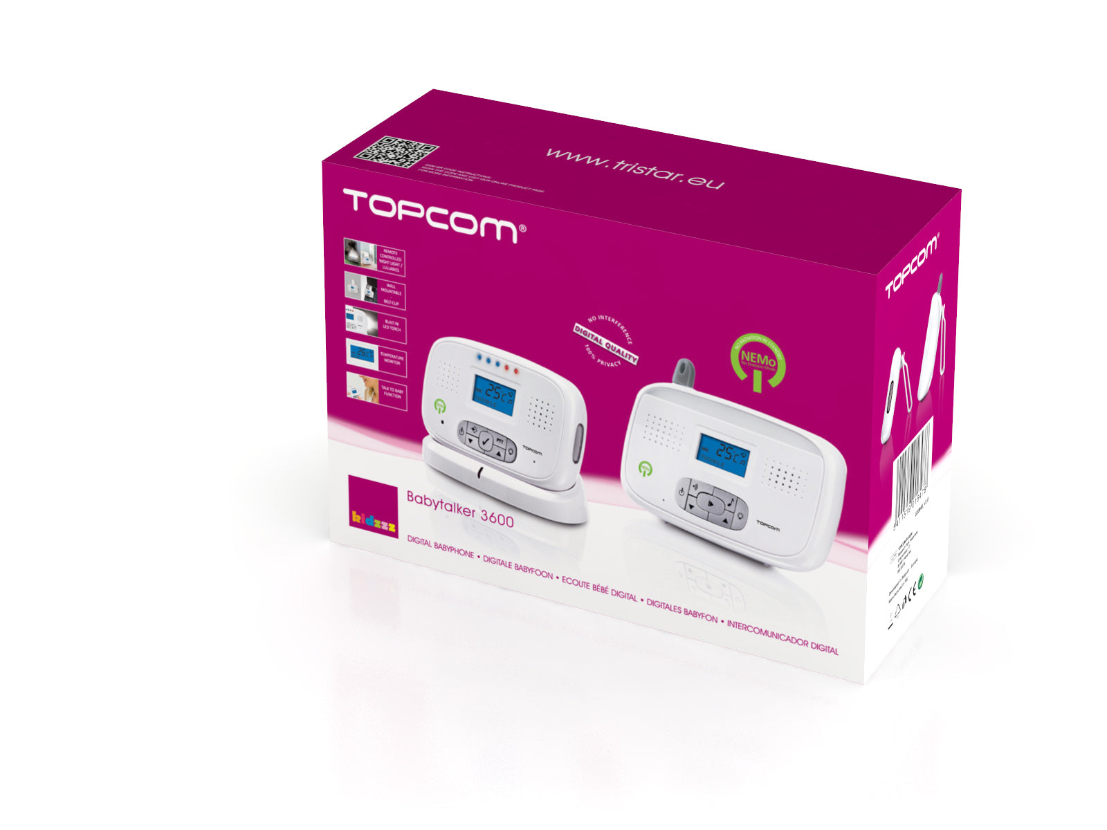 Topcom electronic baby monitor white