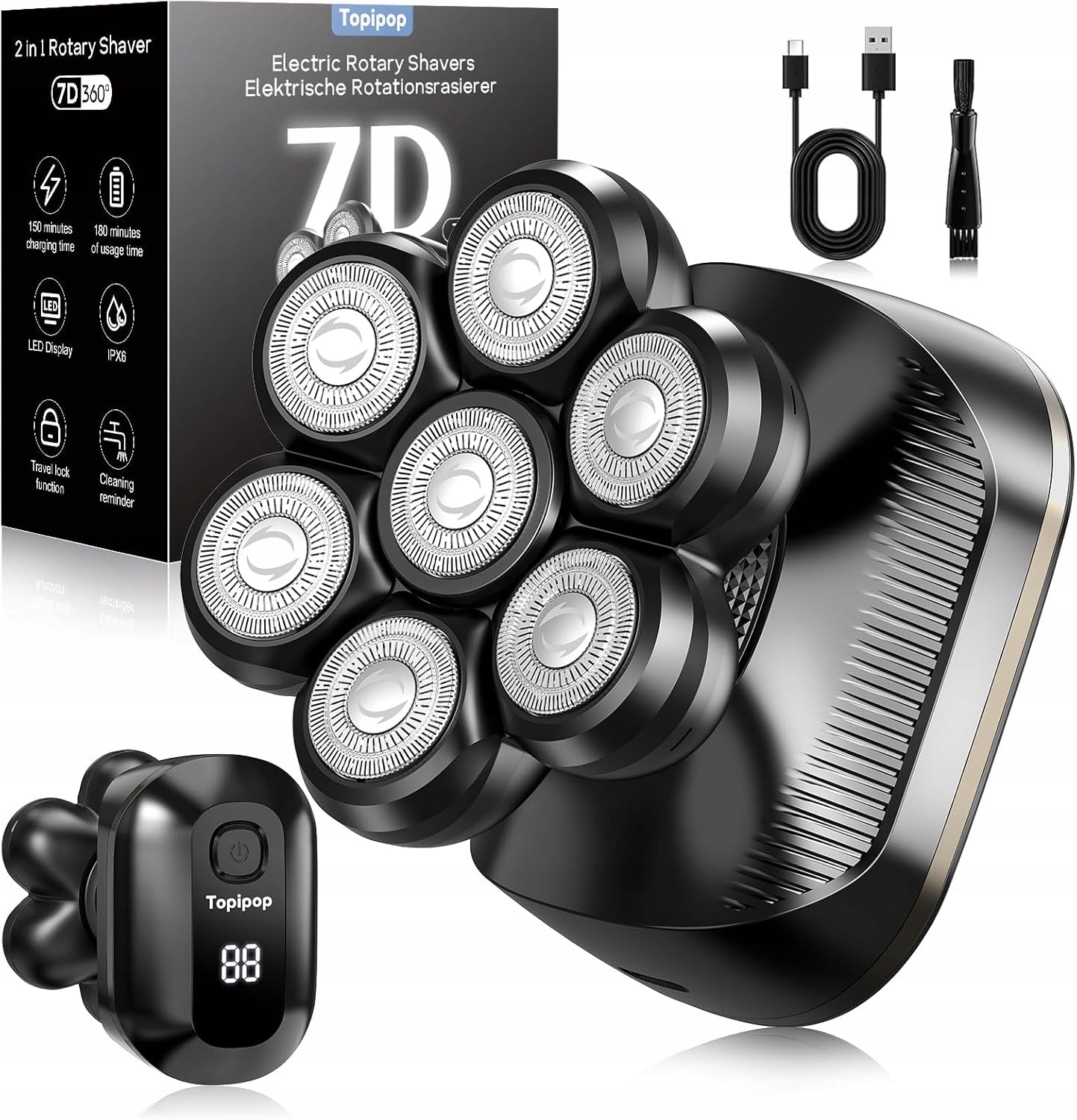 Topipop 7D FK-8730 Electric Shaver – Maximum Smoothness