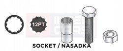 Toptul Socket set 1/2" 12 angled on strip 10-22 mm, GAAQ1102 Manufacturer code GAAQ1102