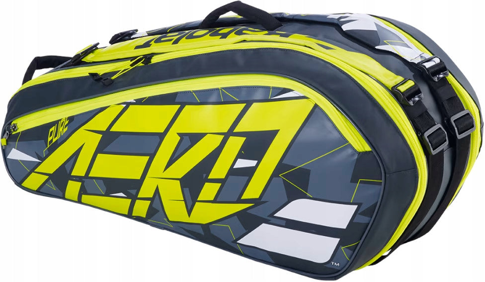 Tennisschlägertasche Babolat Rh6 Pure Aero X6, schwarz/gelb 