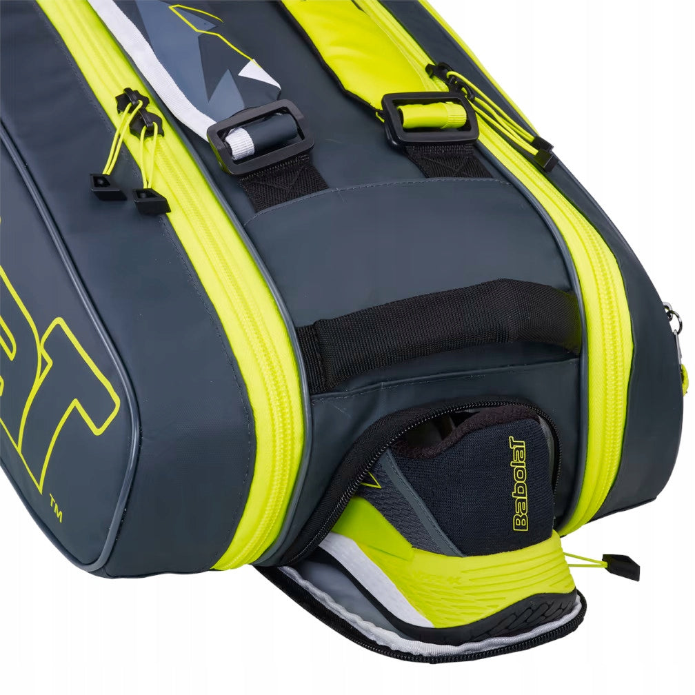 Tennisschlägertasche Babolat Rh6 Pure Aero X6, schwarz/gelb 
