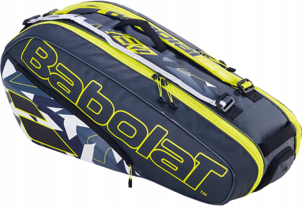 Tennisschlägertasche Babolat Rh6 Pure Aero X6, schwarz/gelb 