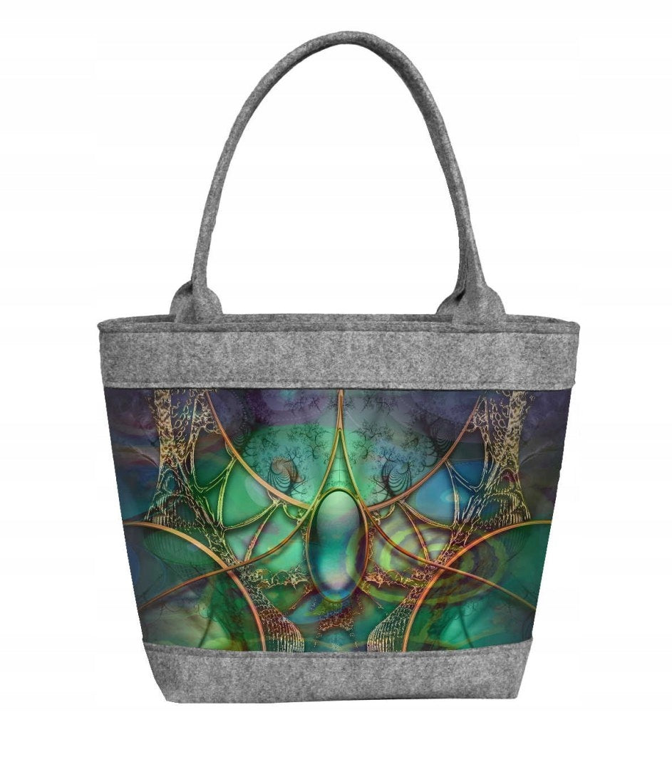 Öko-Filzhandtasche für Damen Polo Emerald 