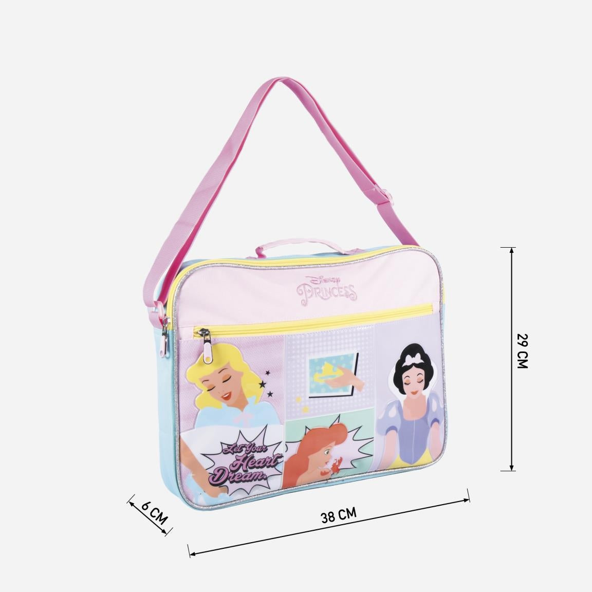 Mokyklinė kuprinė Princesses Disney, rožinė (29 x 6 x 38 cm)