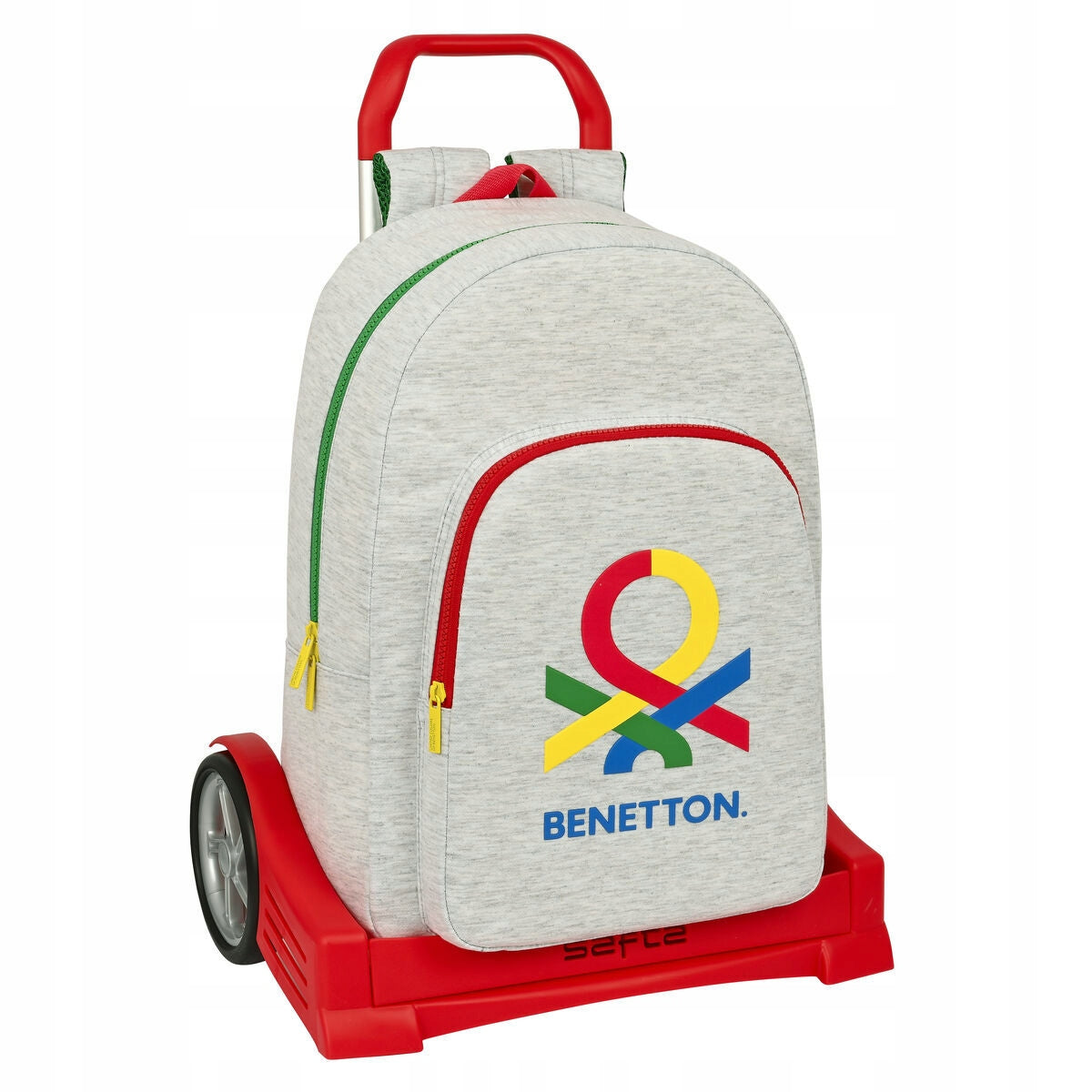 Rucksack mit Rollen Benetton Pop, grau, 30 x 46 x 14 cm 