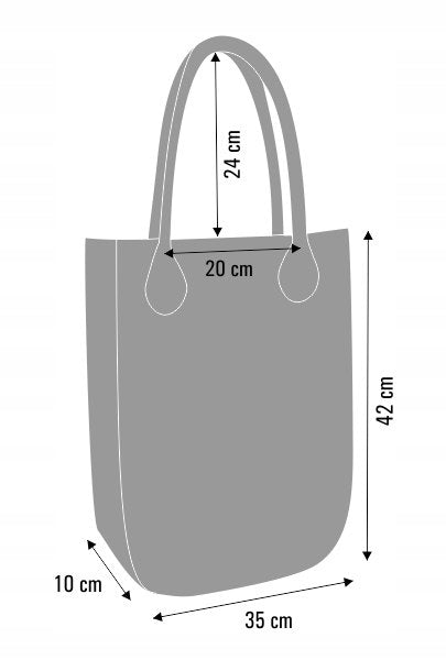 Handtasche aus Kunstfilz City Look Schwarz 