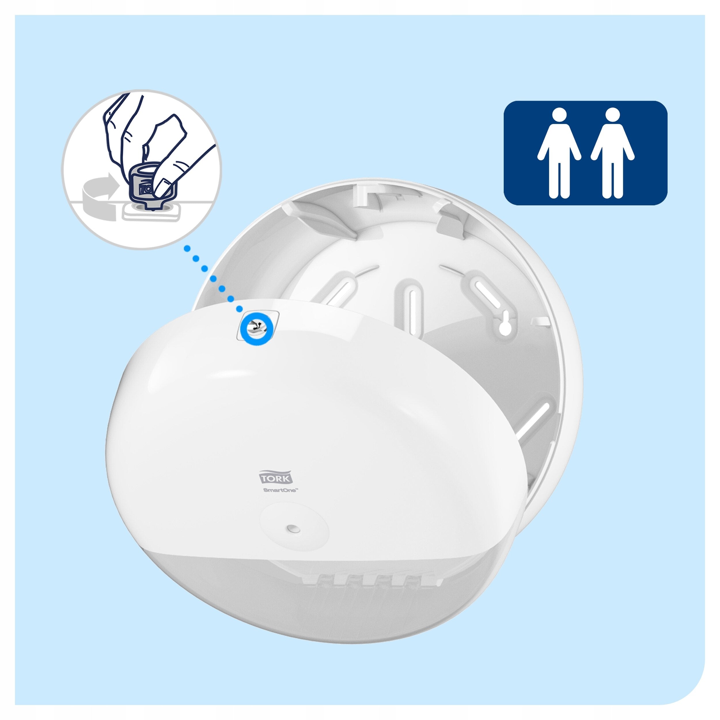 Tork SmartOne T8 680000 | Toilet Paper Dispenser | White Manufacturer code 680000