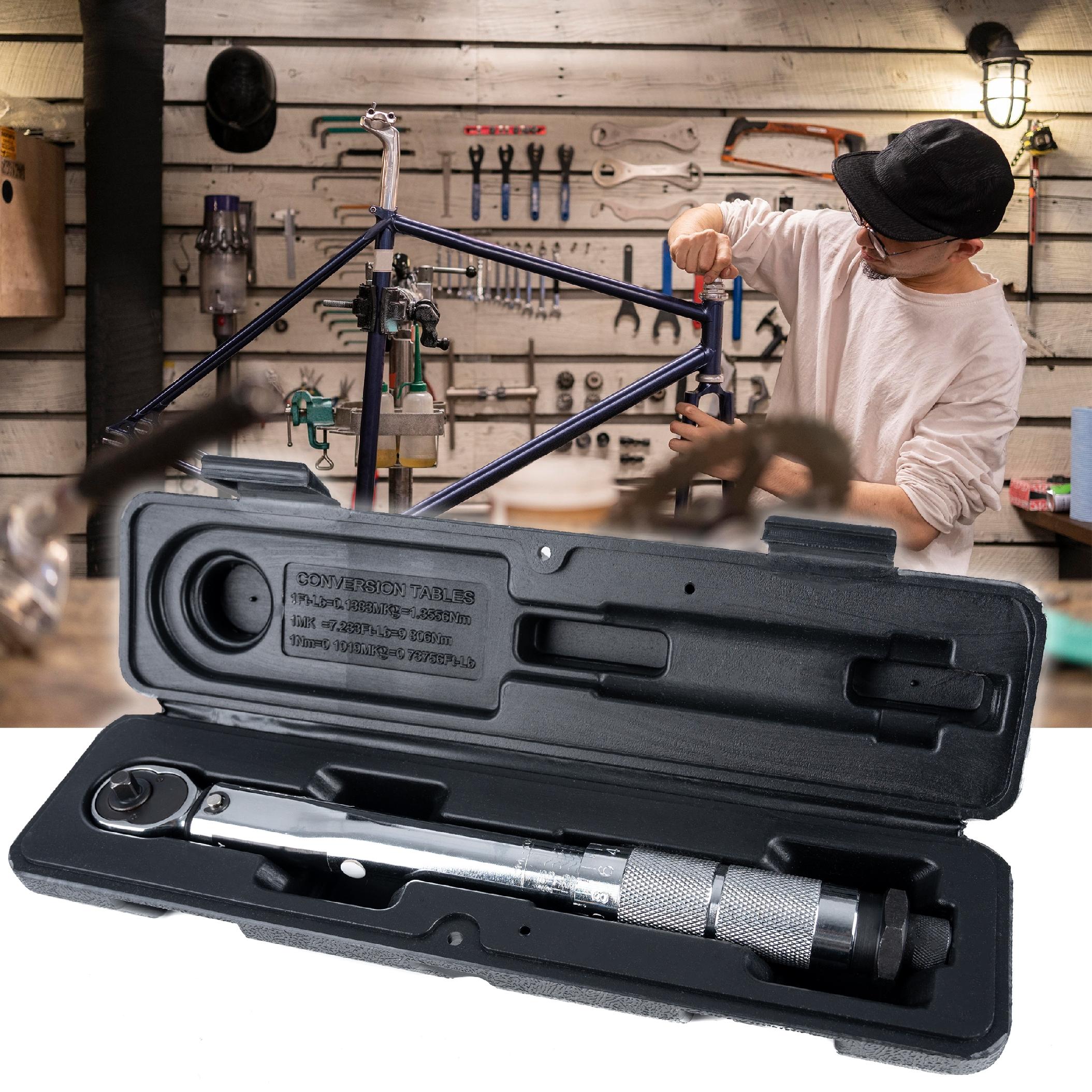 Torque Wrench 1/4 5-25Nm With Case Adjustment Lock 27,5Cm Key type torque