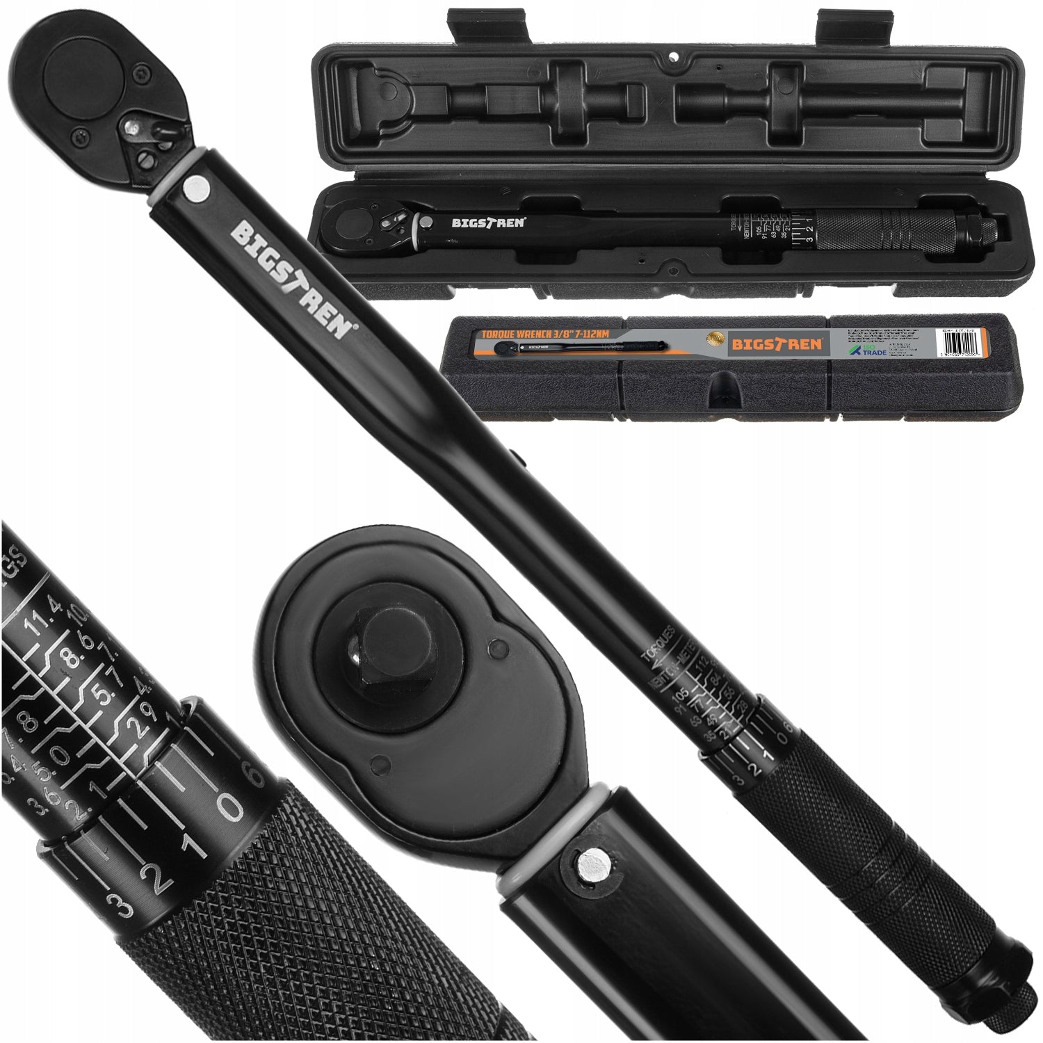 Torque Wrench 3/8" 7 – 112 Nm BIGSTREN Case with Lock and Certificate
