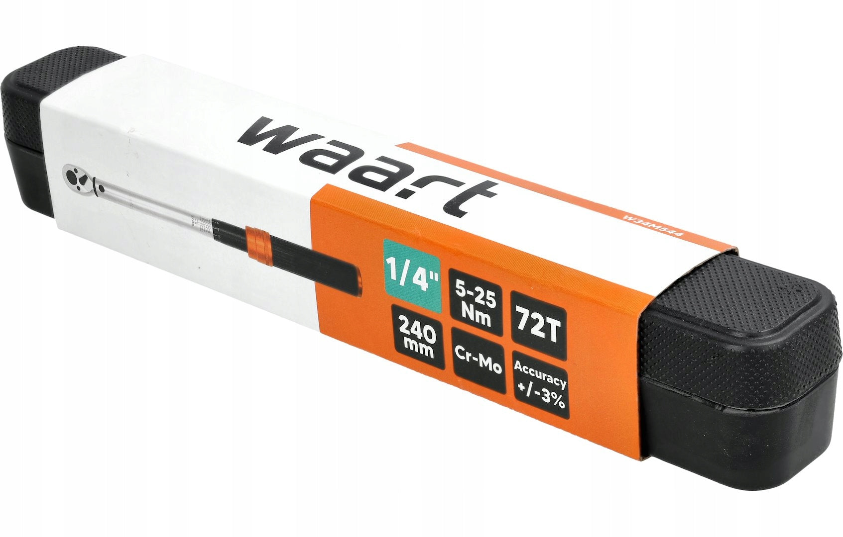 Torque wrench 1/4 5-25 Nm 72 teeth CR-MO left/right 240mm + CASE Manufacturer code W34M544