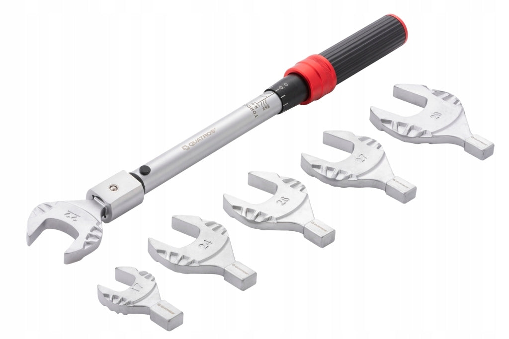 Torque wrench 10-75Nm with air conditioning tip set Quatros