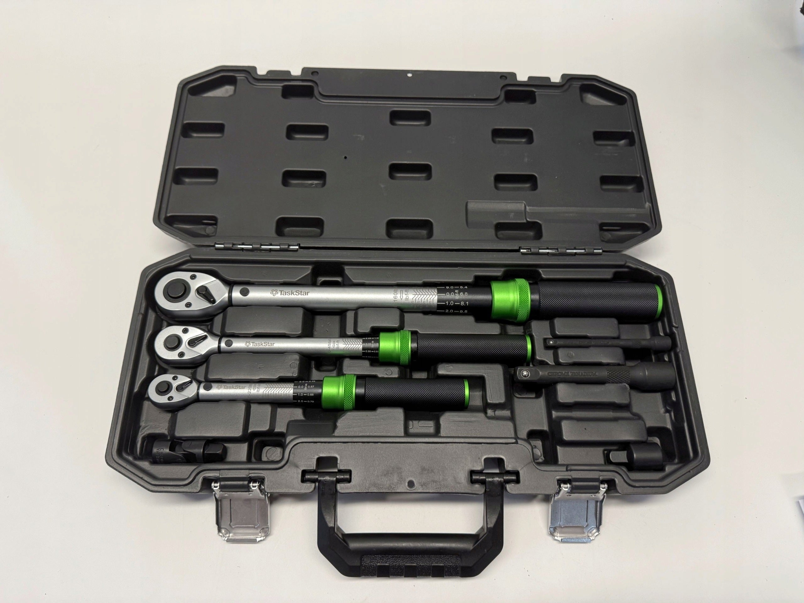 Torque wrench TaskStar set of 3 with 1/4" adapters Manufacturer code TW002