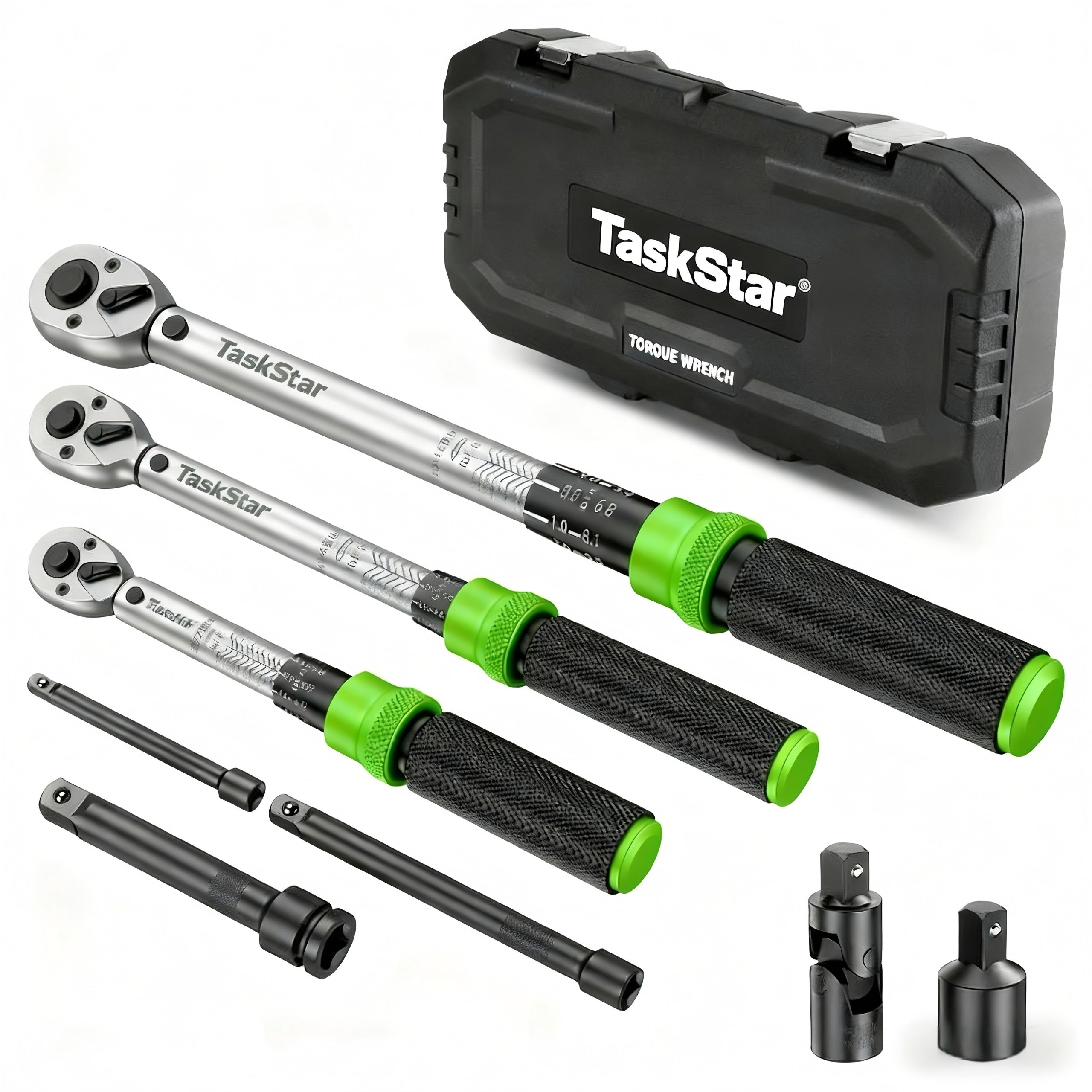 Torque wrench TaskStar set of 3 with 1/4" adapters