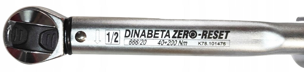 Torque wrench click BETA ZERO-RESET 40-200Nm 1/2" Brand Beta