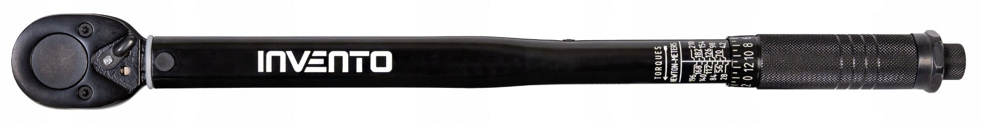 Torque wrench for 1/2" wheels 28-210 Nm + impact caps INVENTO Key type torque