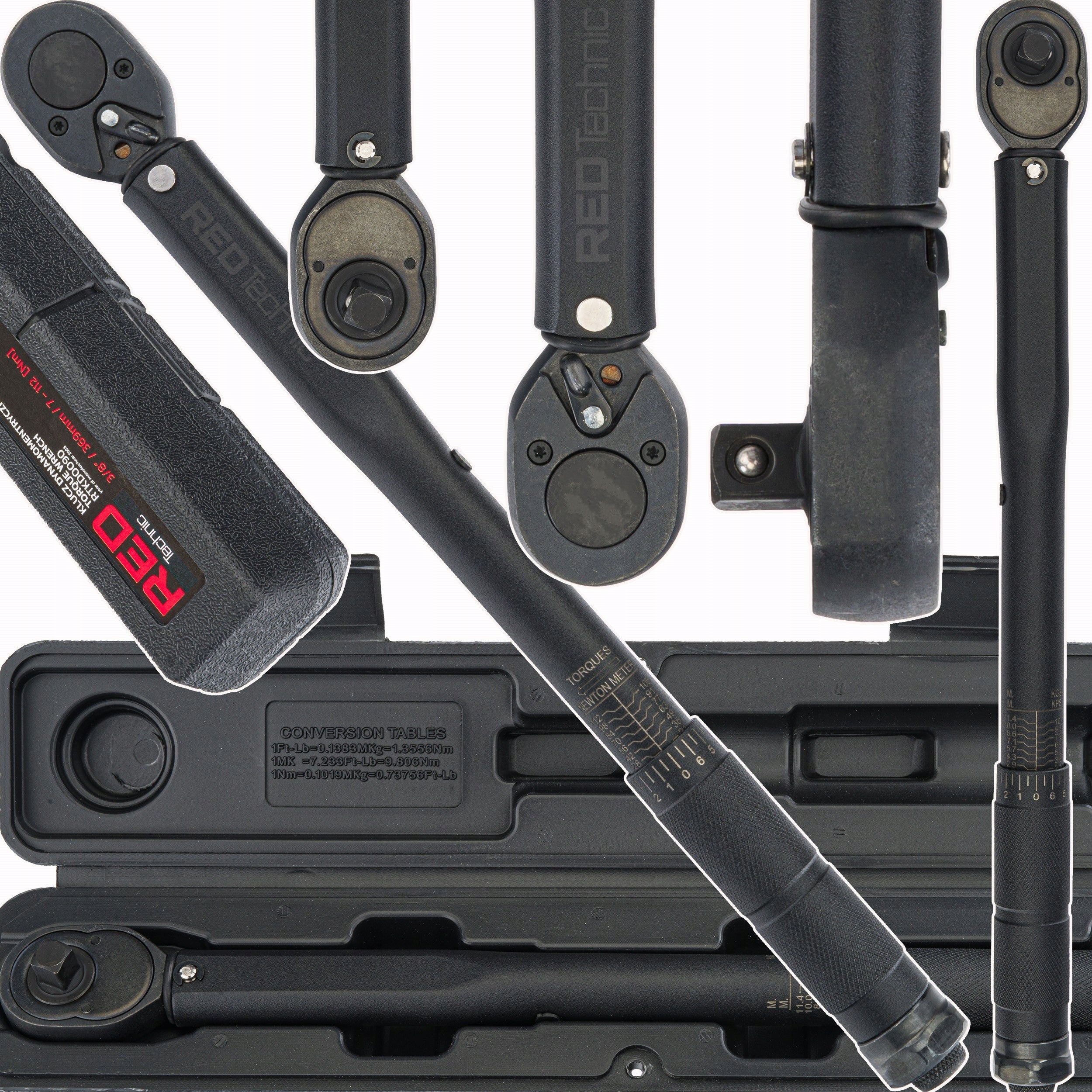 Torque wrench for 3/8'' 7-112Nm wheels with lock STEEL chrome 369mm