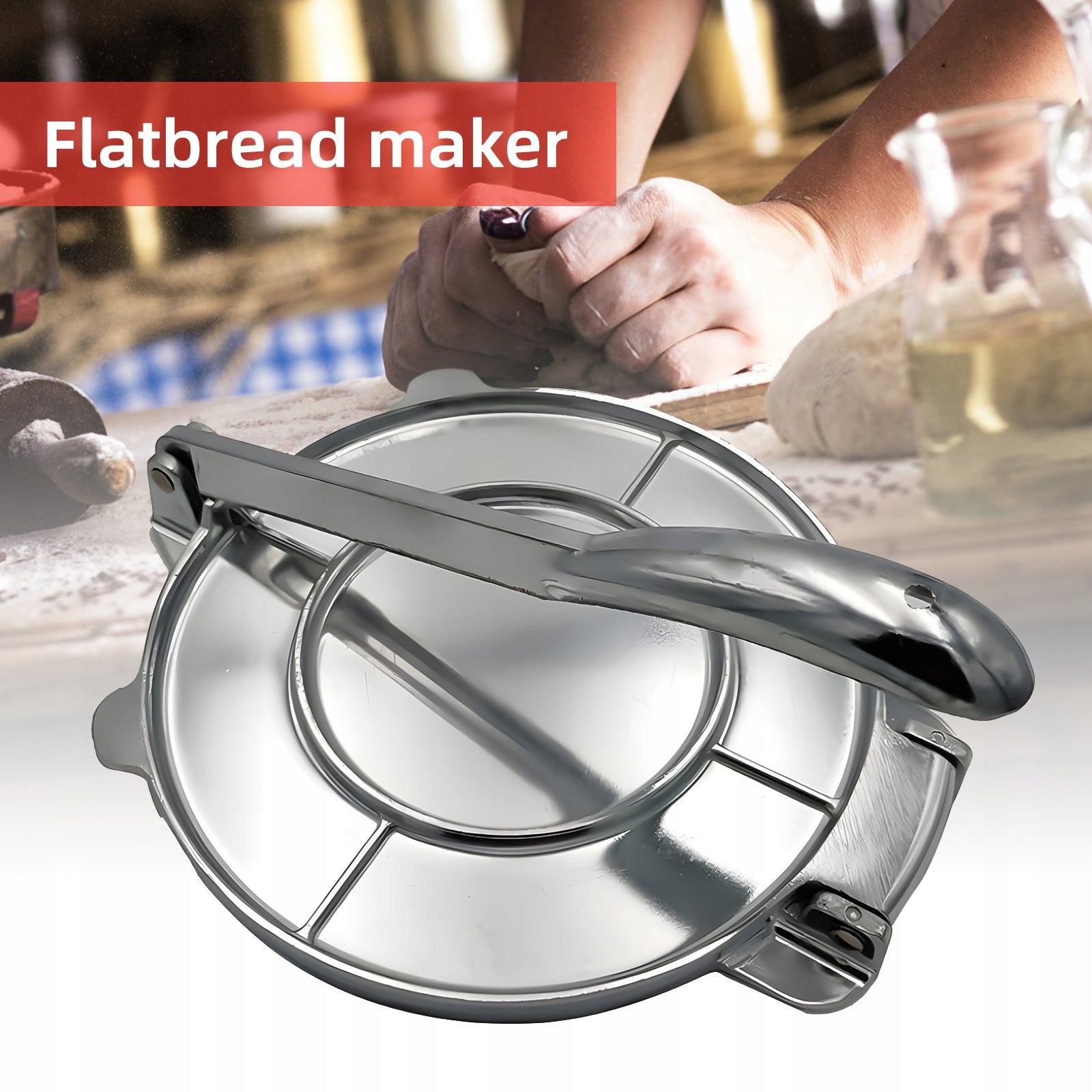 Tortilla Press 8 Inch Heavy Flour Press Tortilla Aluminum MM