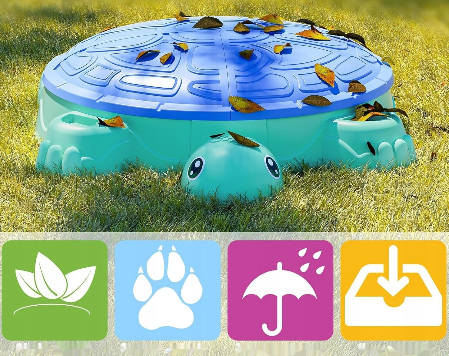Tortuga Sandbox for Kids (Blue) Kid's age 3＋ years
