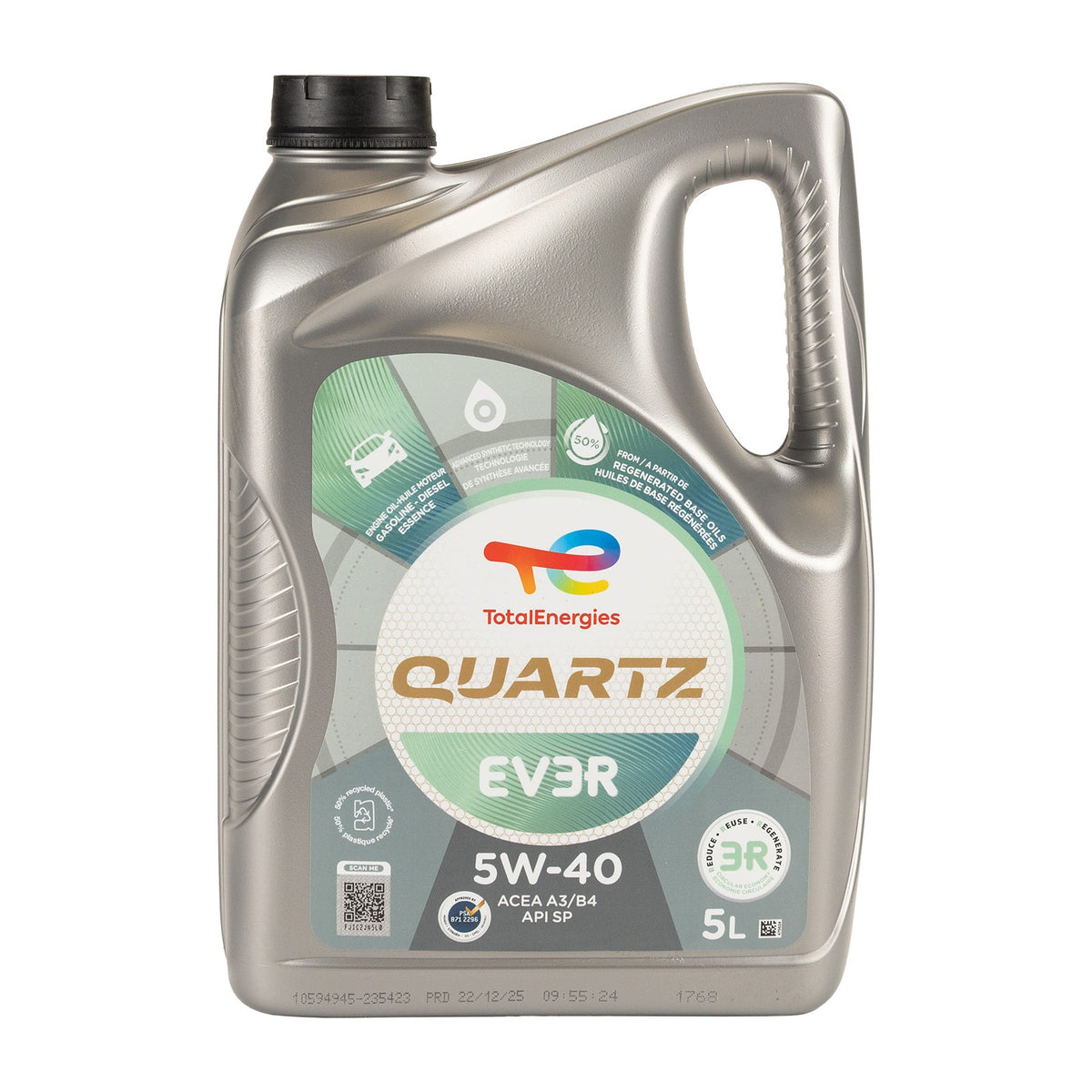 Total Quartz EV3R 5W-40 5L 235423 engine oil
