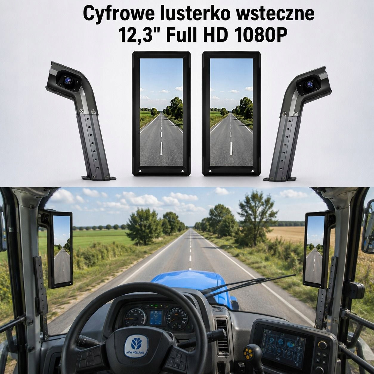 Touch Digital Rearview Mirror with 12,3'' Monitor Manufacturer code YLWCP102