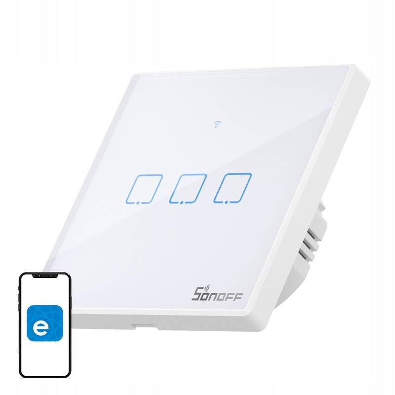 Touch switch SONOFF TX T2 Wi-Fi+RF 433 3-channel
