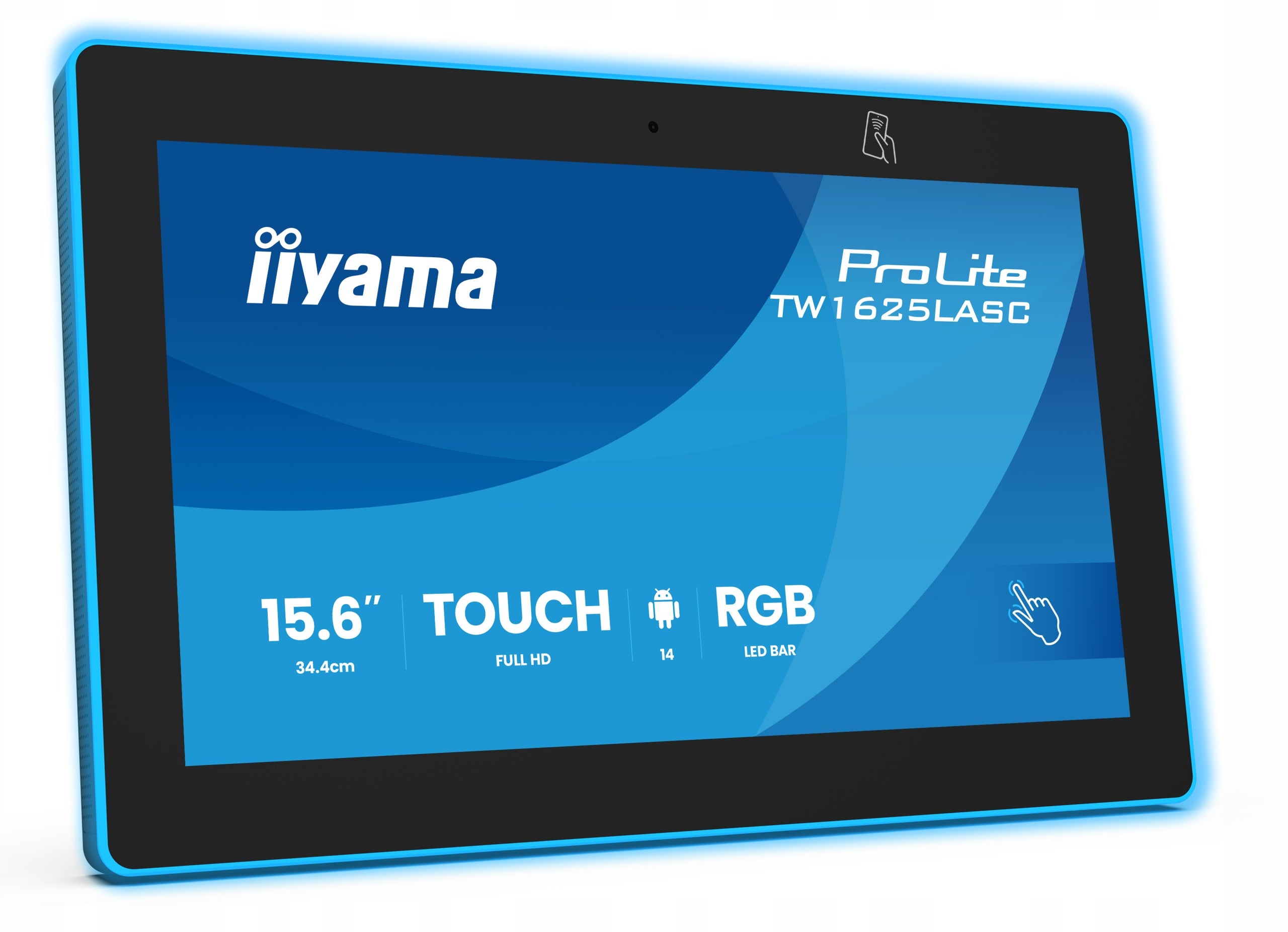 Touchscreen monitor iiyama TW1625LASC-B3PNR 15,6, Android 14, PoE, microphone,
