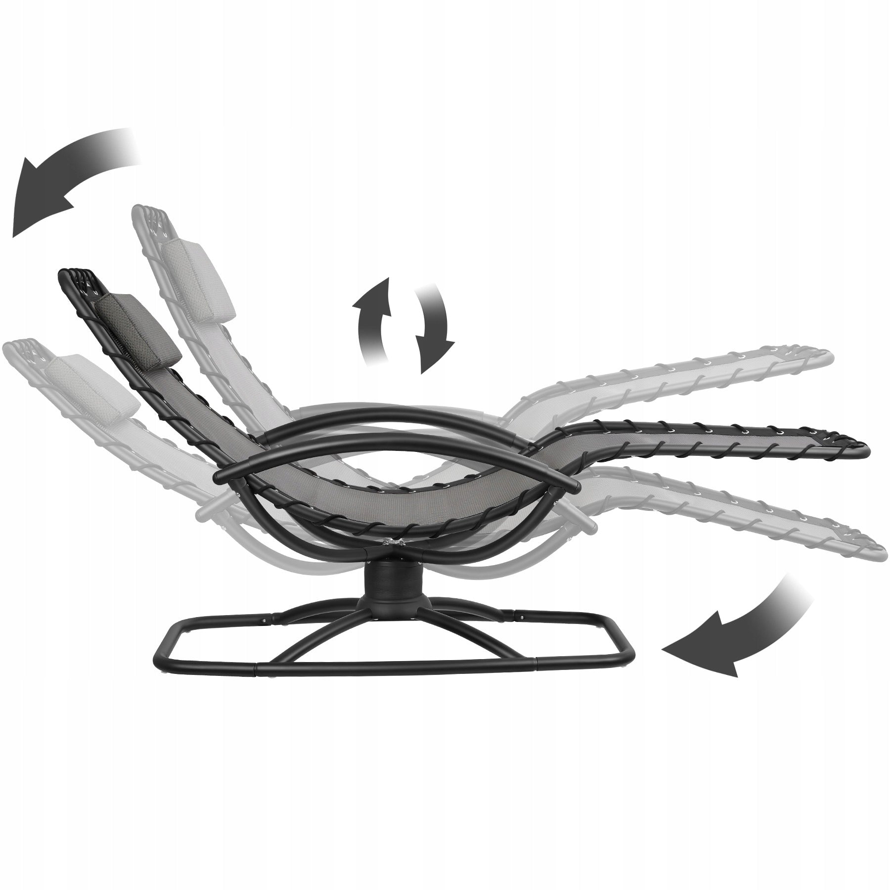 Toulon Garden Sun Lounger, Ergonomic, Rocking Function Frame material steel