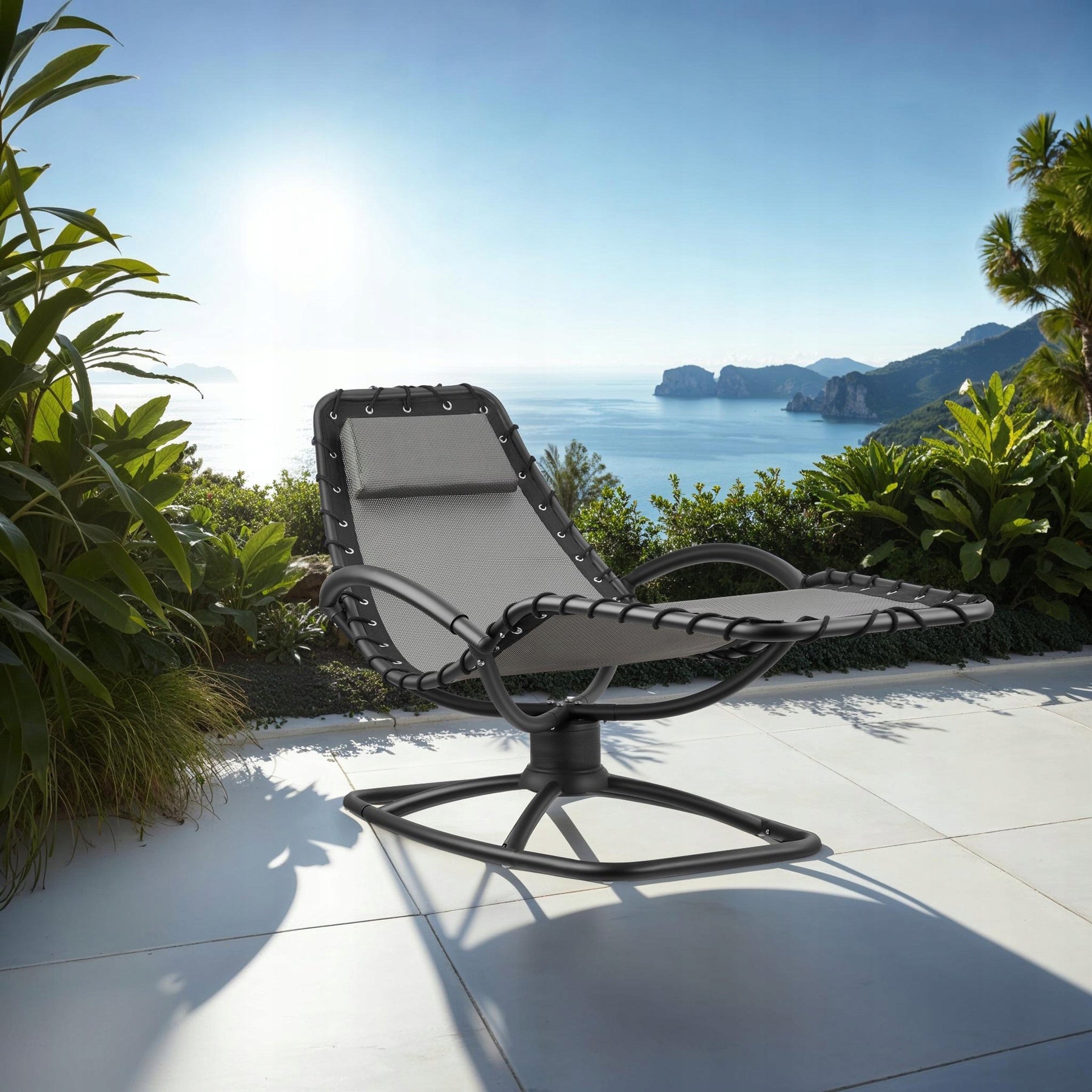 Toulon Garden Sun Lounger, Ergonomic, Rocking Function Manufacturer code 405814