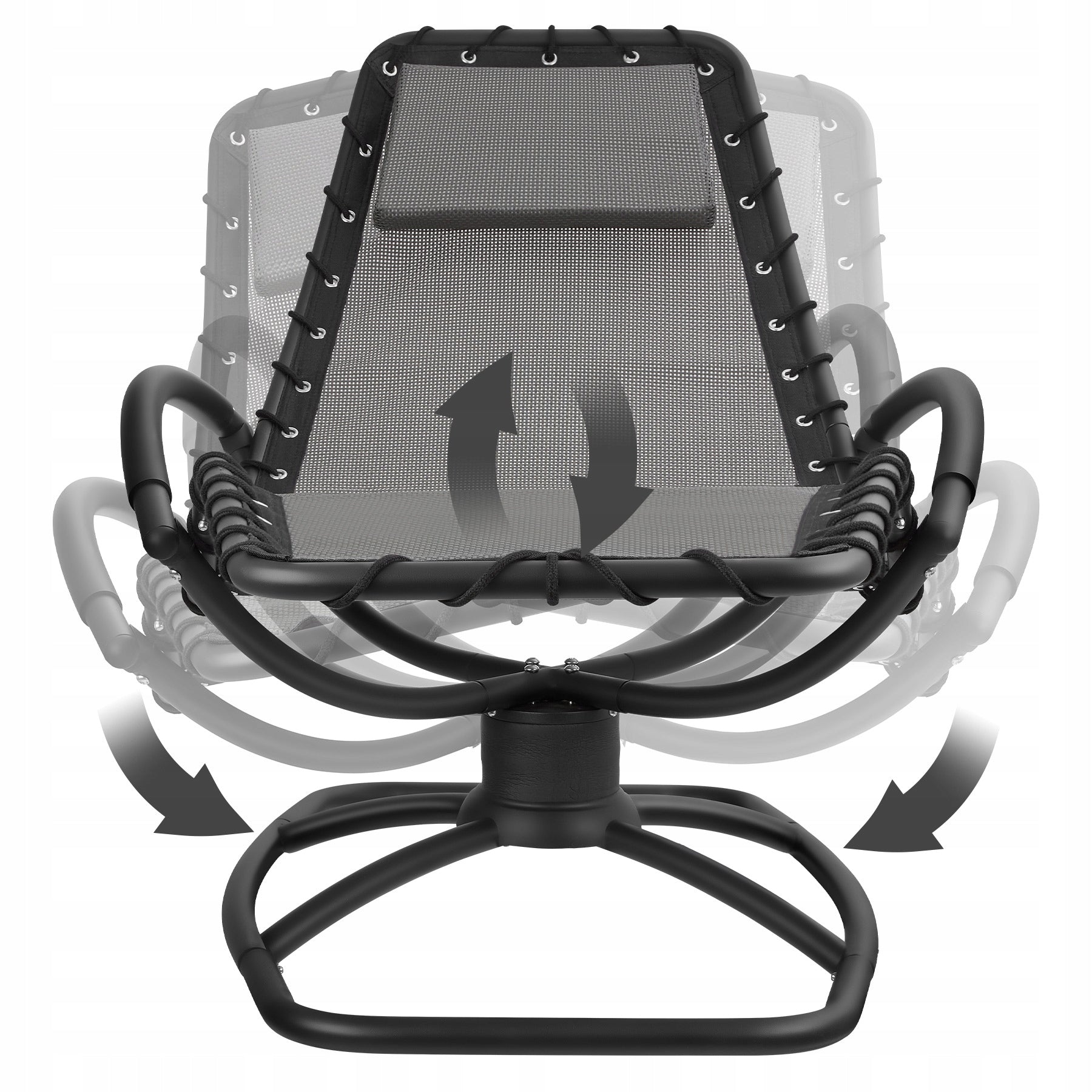 Toulon Garden Sun Lounger, Ergonomic, Rocking Function Seat material fabric
