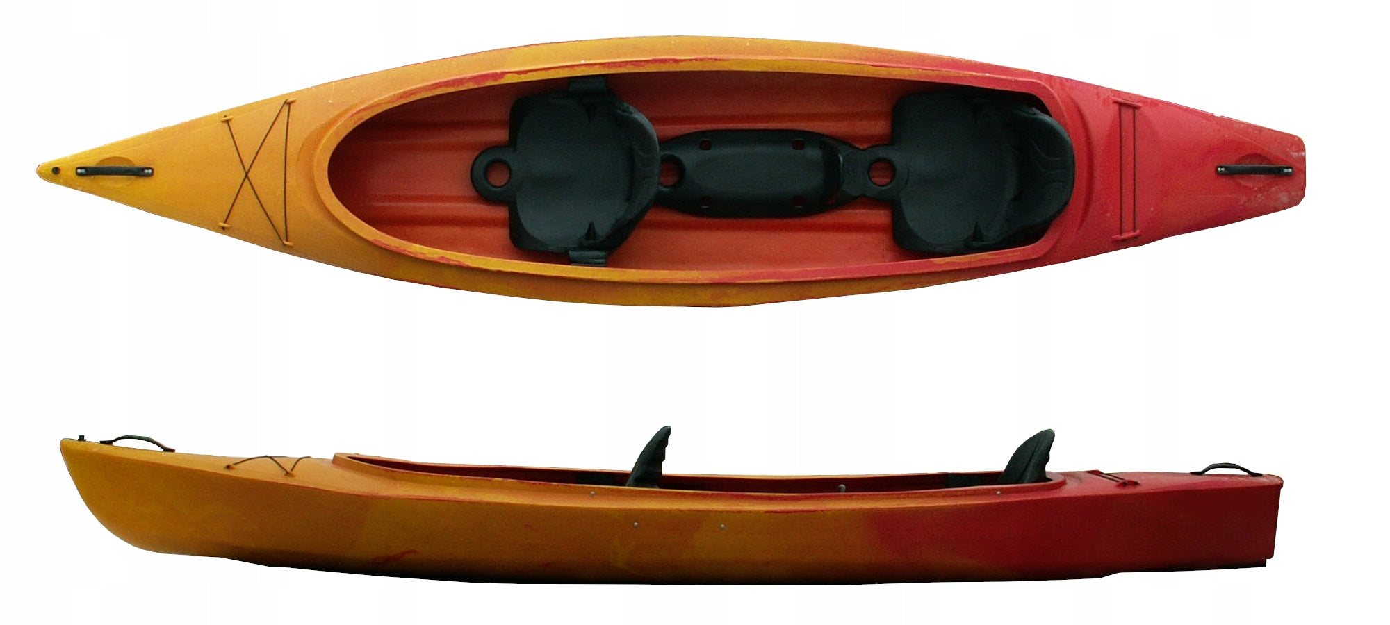 Tourist Canoe Polyethylene - Roteko RAFA 2+1 ASSORTED COLOURS