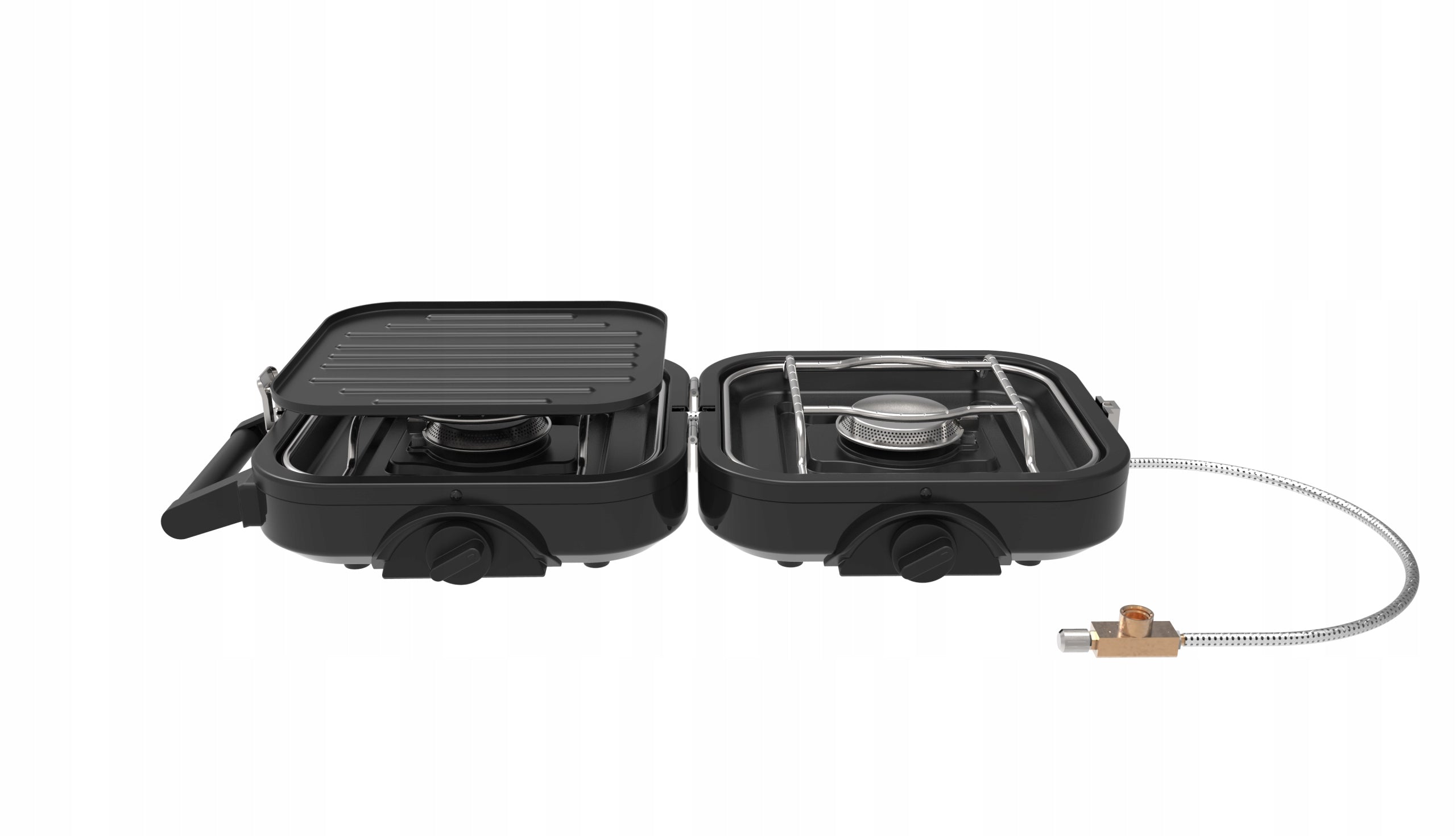 Tourist GAS Stove for Cartridges Folding - 2 BURNERS + GRILL EAN (GTIN) 5905669010467