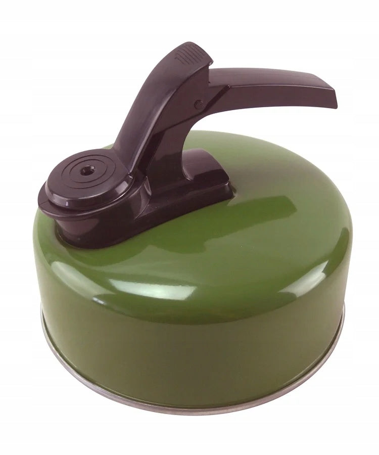 Tourist Kettle with Whistle Aluminum Lightweight 1l Kombat UK Green Olive Manufacturer code 5056258921708
