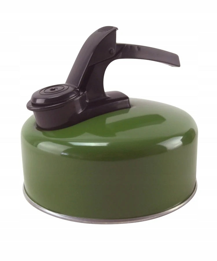 Tourist Kettle with Whistle Aluminum Lightweight 1l Kombat UK Green Olive
