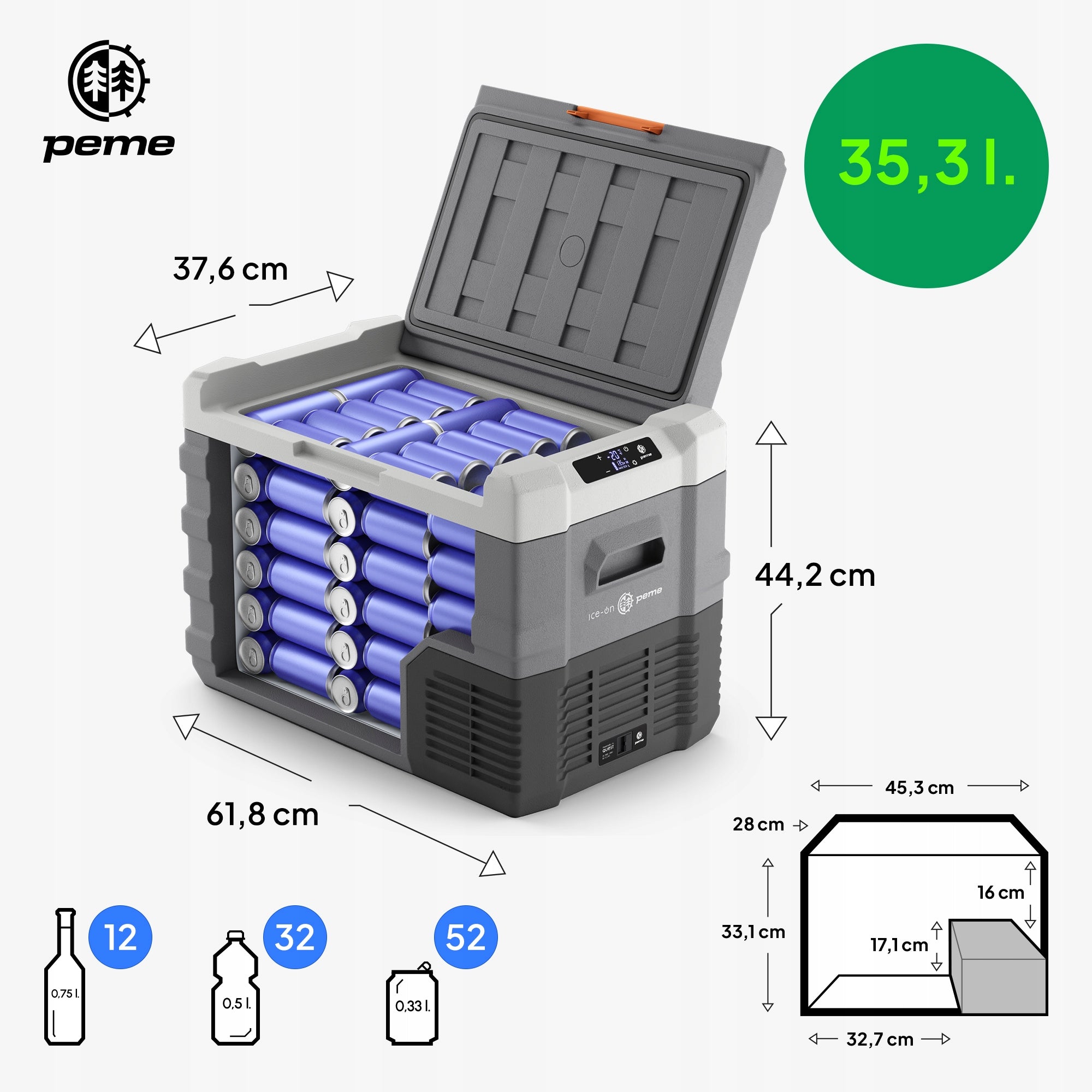 Tourist Refrigerator Compressor Car Freezer Quest 40 Peme Packaging status original