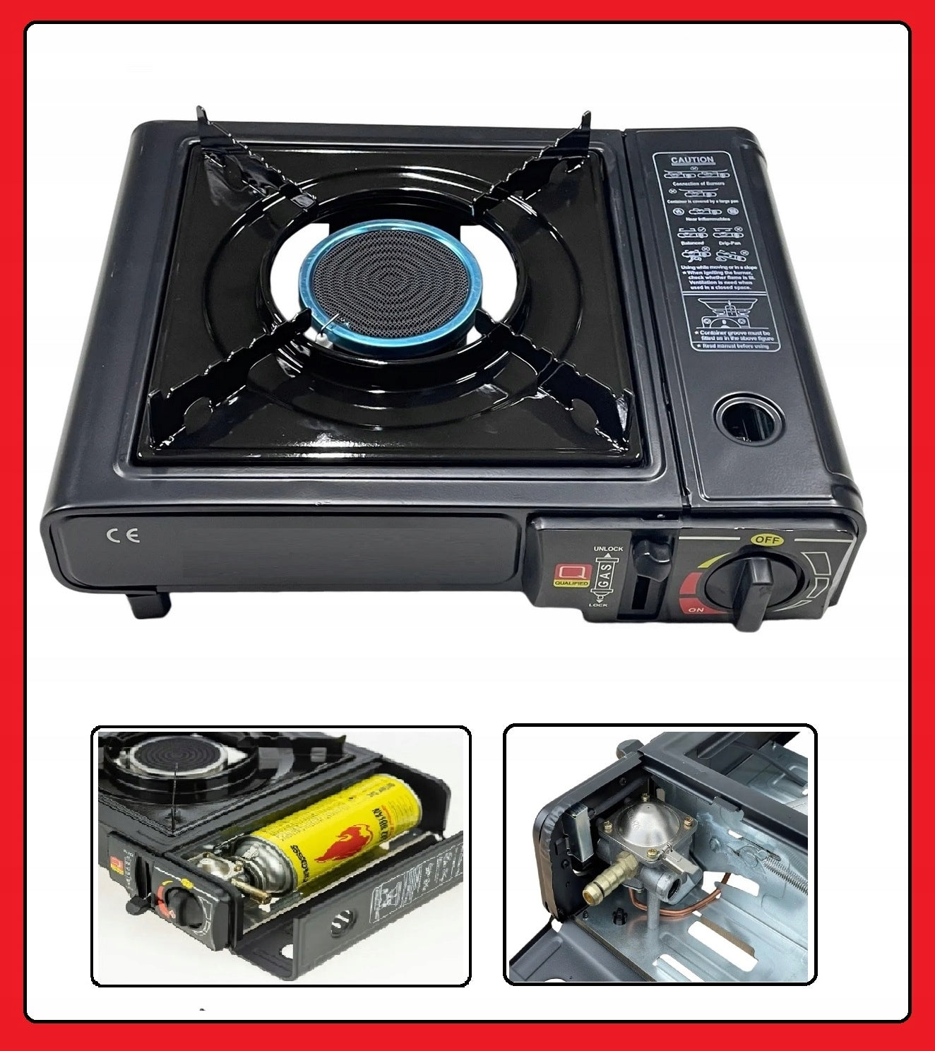 Tourist Stove Portable Ceramic 2 in 1 In Gas Cartridge Case Manufacturer code 6901126567894