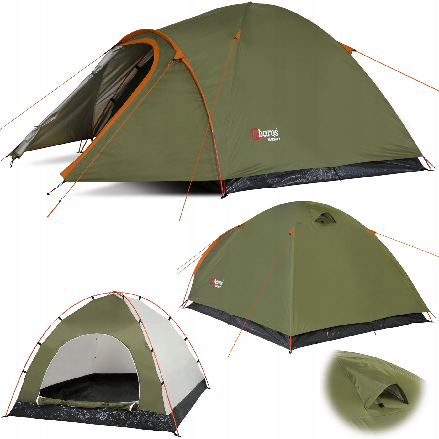 Tourist Tent 4 Person 3000 mm Tropical Waterproof AbarQs