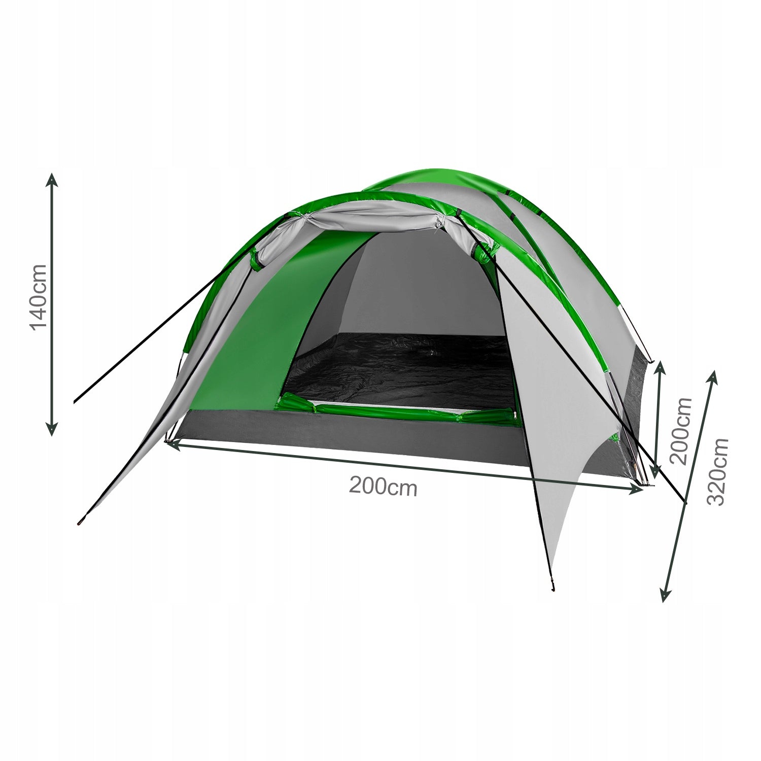 Tourist Tent 4 Person Camping Waterproof Mosquito Net Vestibule Manufacturer code 23483