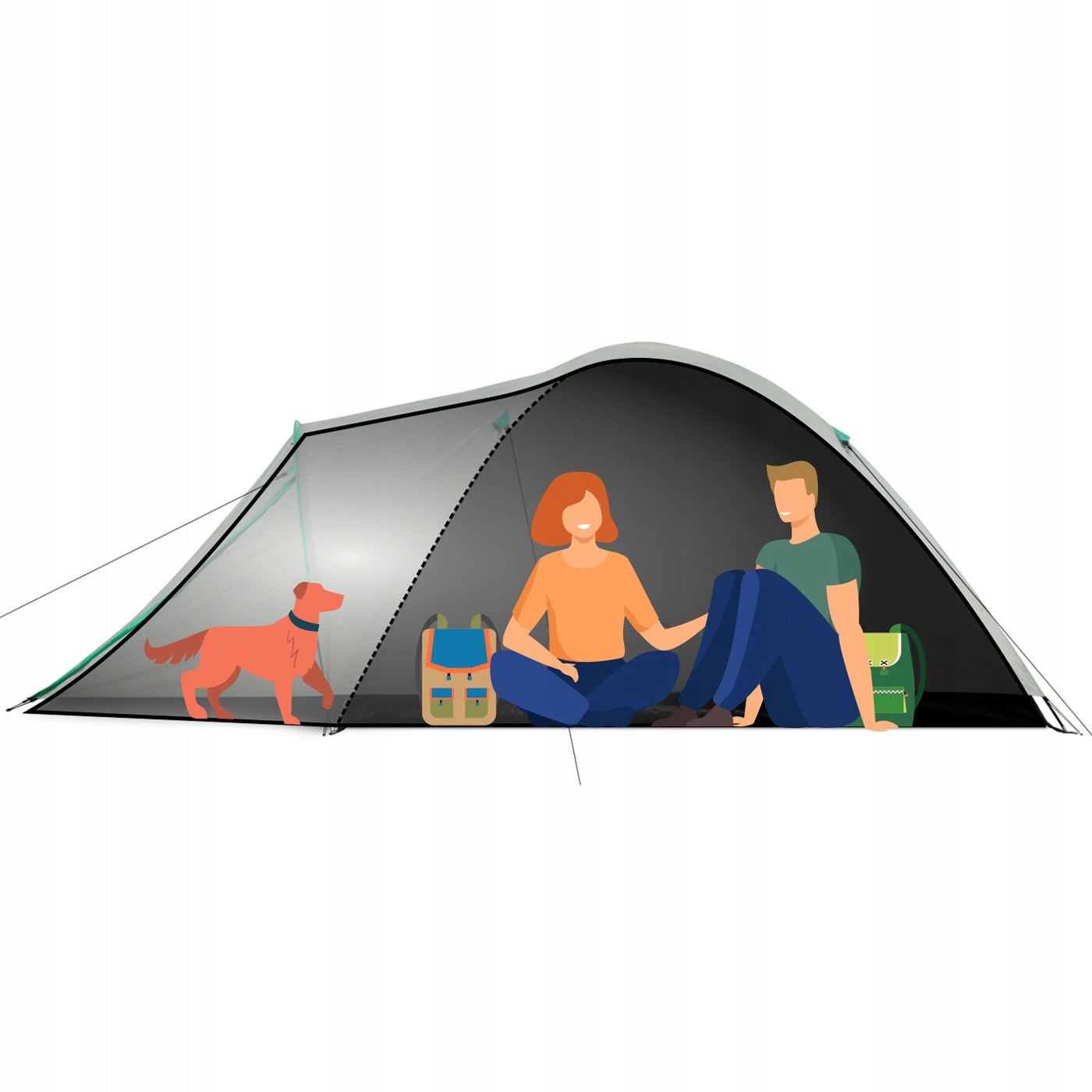 Tourist Tent ACCO 4 Person 3000 mm Tropical Waterproof AbarQs Manufacturer code Malwa 4