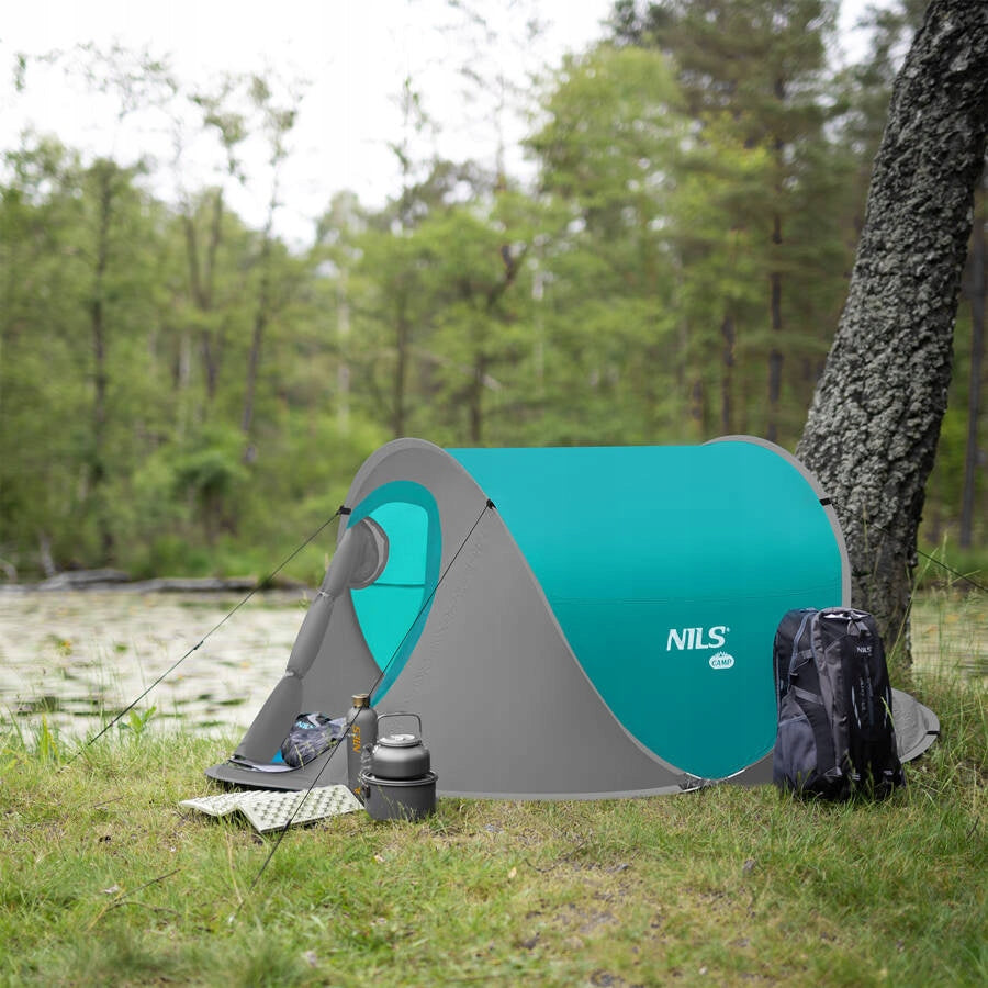 Tourist Tent Self-Assembly Camping Beach Waterproof Large Color blue
