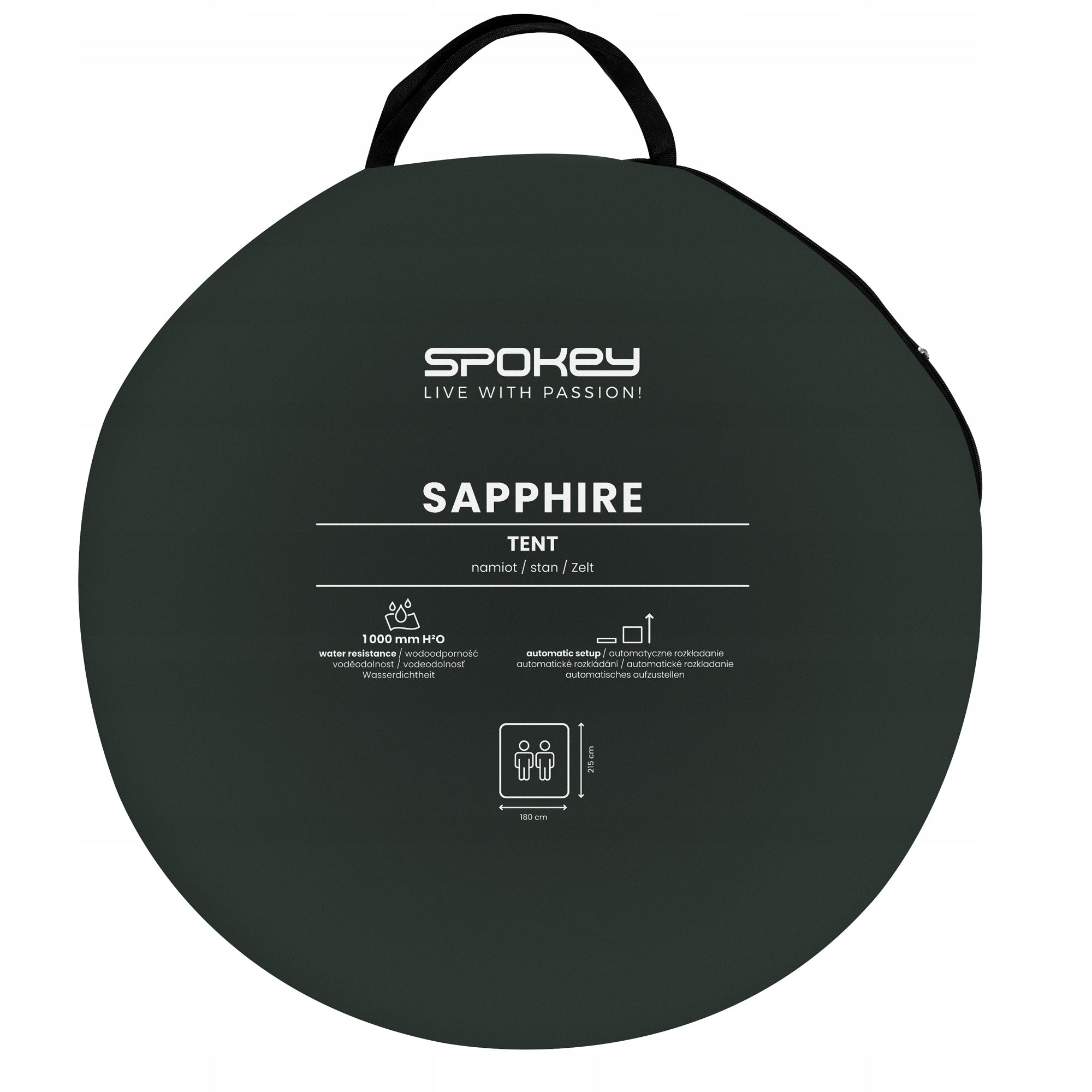 Tourist camping tent self-folding pop-up Spokey SAPPHIRE Manufacturer code 946638