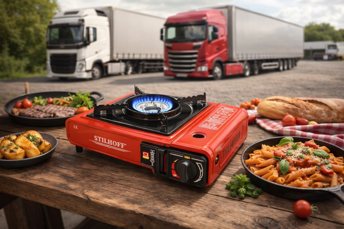 Tourist cooker STILHOFF 1 cartouche burner red + suitcase Manufacturer code 1668
