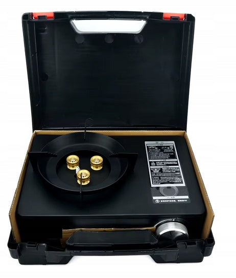 Tourist gas cooker Fox 3600 W 3 steel burners with piezo-burner Manufacturer code YANCHUAN