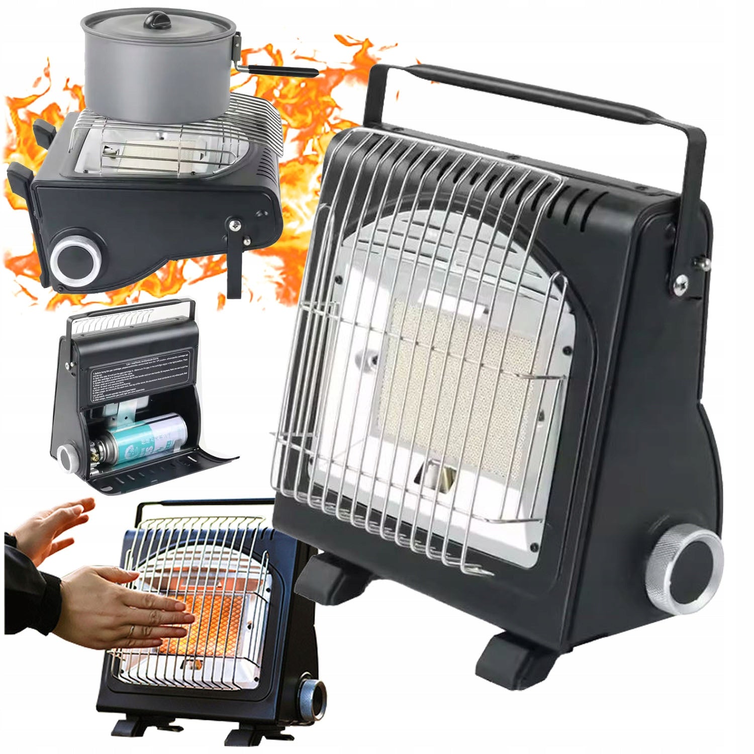 Tourist gas stove for cartouche Alpen Camping Tiross TENT CAMPING