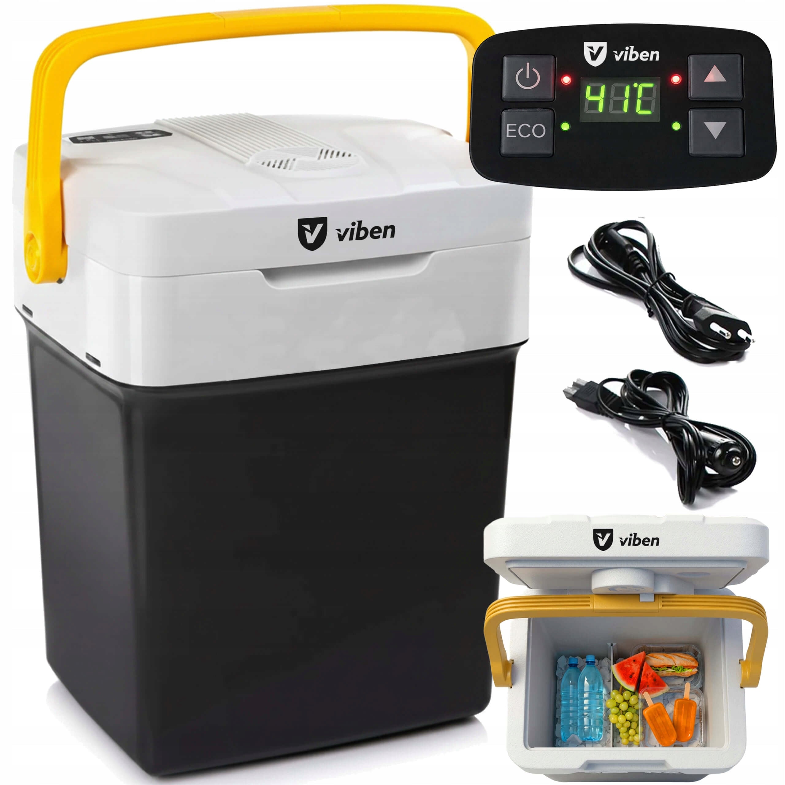 Tourist refrigerator car travel heating function USB 12V 230V 29l