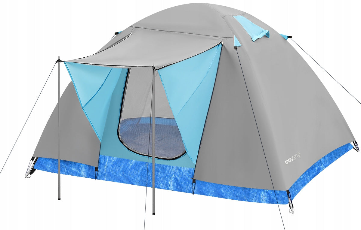 Tourist tent 4-person 210x240x130 cm IGLO SAVANA grey-blue