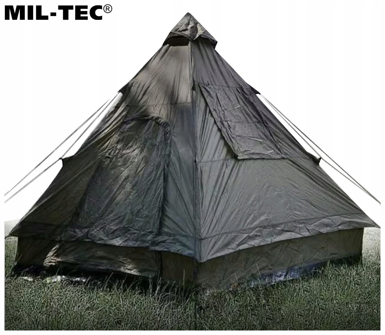 Tourist tent 4-person family waterproof Mil-Tec Tipi olive Manufacturer code 1331