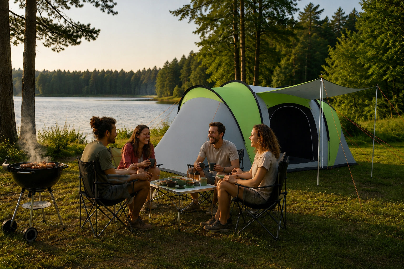 Tourist tent 6 - 8 persons 2 bedrooms large vestibule Manufacturer code GOBI-8 A
